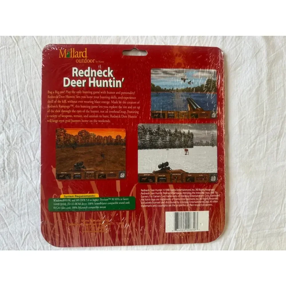 NEW Mallard Mossy Oak Camo Camouflage Mouse‎ Pad + Redneck Deer Huntin' CD Game!